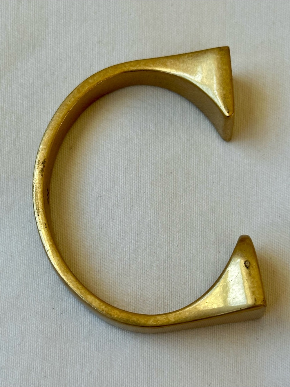 MADEWELL Gold Cuff Bracelet Wide Open Cuff Pointed Ends Gold Tone Jewelry